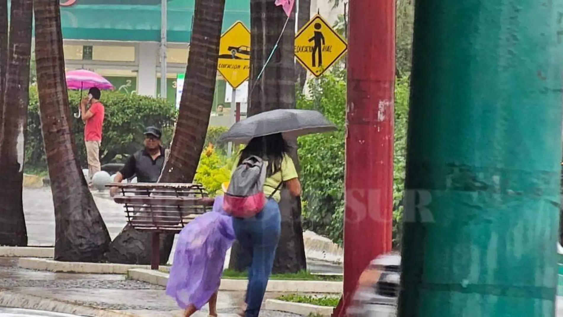 Madre e hija lluvia